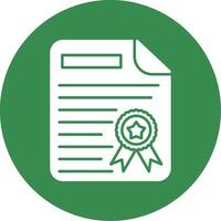 Diploma Glyph Circle Icon vector