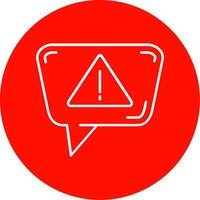 Alert Linear Circle Multicolor Design Icon vector