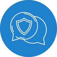 Secure Linear Circle Multicolor Design Icon vector