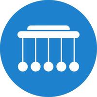 Pendulum Glyph Circle Icon vector
