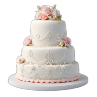 3d rendu savoureux mariage fondant gâteau png