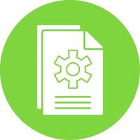 Document Glyph Circle Icon vector