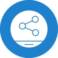 Share Glyph Circle Icon vector