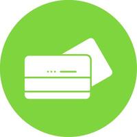 Card Payment Glyph Circle Icon vector
