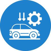 Car Settting Glyph Circle Icon vector