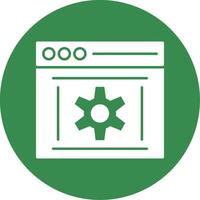Optimization Glyph Circle Icon vector