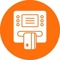 Atm Glyph Circle Icon vector