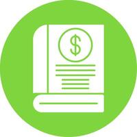 Book Glyph Circle Icon vector