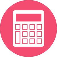 Calculator Glyph Circle Icon vector