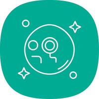 Monocle Linear Circle Multicolor Design Icon vector
