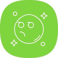 Suspicious Linear Circle Multicolor Design Icon vector