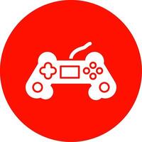 Game Controller Glyph Circle Icon vector