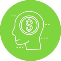 Greed Linear Circle Multicolor Design Icon vector
