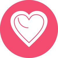 Heart Glyph Circle Icon vector