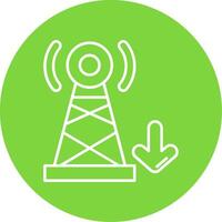 Signal Linear Circle Multicolor Design Icon vector