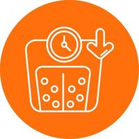 Weight Linear Circle Multicolor Design Icon vector