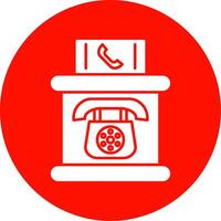 Telephone Booth Glyph Circle Icon vector