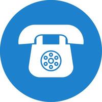 telephone Glyph Circle Icon vector