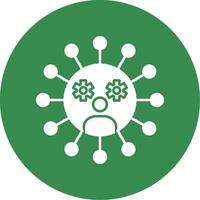 Social Network Glyph Circle Icon vector