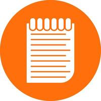 Note Glyph Circle Icon vector