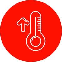 High temperature Linear Circle Multicolor Design Icon vector