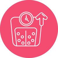 Weight Linear Circle Multicolor Design Icon vector