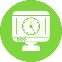 Time Management Glyph Circle Icon vector