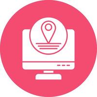 Location Glyph Circle Icon vector