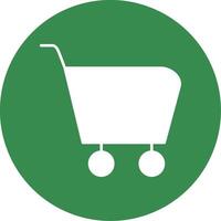 Cart Glyph Circle Icon vector