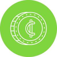 Cedis Linear Circle Multicolor Design Icon vector