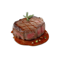 3d rendered tasty grilled beef fillet steak png