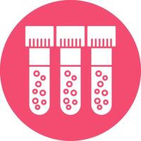Blood Test Glyph Circle Icon vector