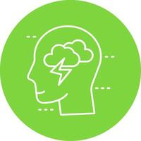 Brainstorm Linear Circle Multicolor Design Icon vector