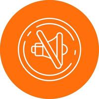 Mute Linear Circle Multicolor Design Icon vector