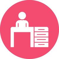 Avatar Glyph Circle Icon vector