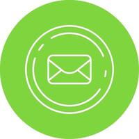 Email Linear Circle Multicolor Design Icon vector