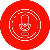 Microphone Linear Circle Multicolor Design Icon vector