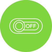 Off Linear Circle Multicolor Design Icon vector