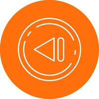Previous Linear Circle Multicolor Design Icon vector