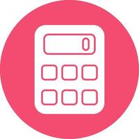 Calculator Glyph Circle Icon vector