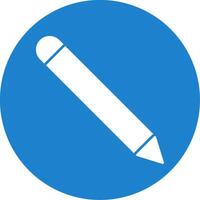 Pencil Glyph Circle Icon vector
