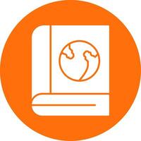 Encyclopedia Glyph Circle Icon vector