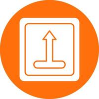 Merge Glyph Circle Icon vector