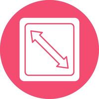 Right Down Glyph Circle Icon vector