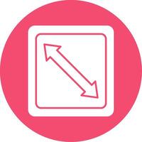 Right Down Glyph Circle Icon vector