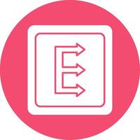 Three Arrows Glyph Circle Icon vector