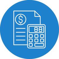 Calculator Linear Circle Multicolor Design Icon vector