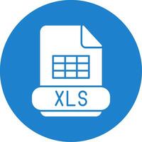 Xls Glyph Circle Icon vector