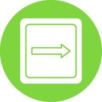 Right Glyph Circle Icon vector