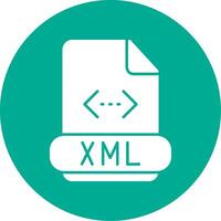 Xml Glyph Circle Icon vector